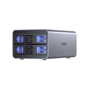 Obudowa 2,5"/3,5" SATA x2 RAID 4tryby 40TB 5Gb/s USB-A Unitek S1308B01-EU